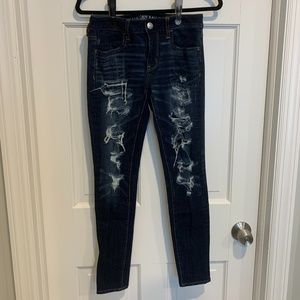 American Eagle Dark Ripped Jeans